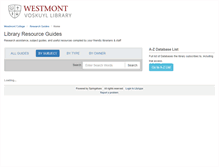 Tablet Screenshot of libguides.westmont.edu